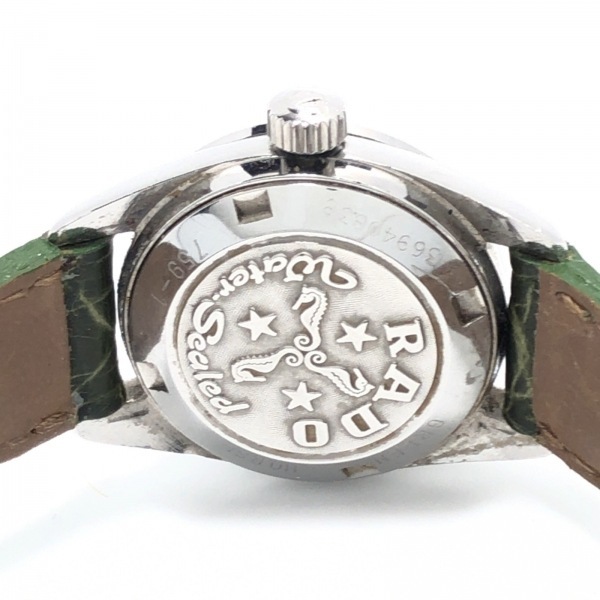 RADO(ラドー) 腕時計 グリーンホース/ウォーターシールド 759-1 レディース 型押し加工 シルバー_画像4