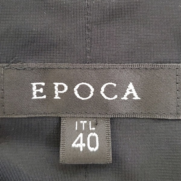 エポカ EPOCA サイズ40 M - 黒 レディース Vネック/ノースリーブ/ひざ丈 美品 ワンピース_画像3