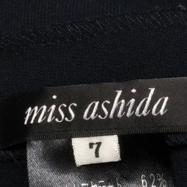 ミスアシダ miss ashida 半袖カットソー サイズ7 S - ダークネイビー レディース ジップアップ トップス_画像3