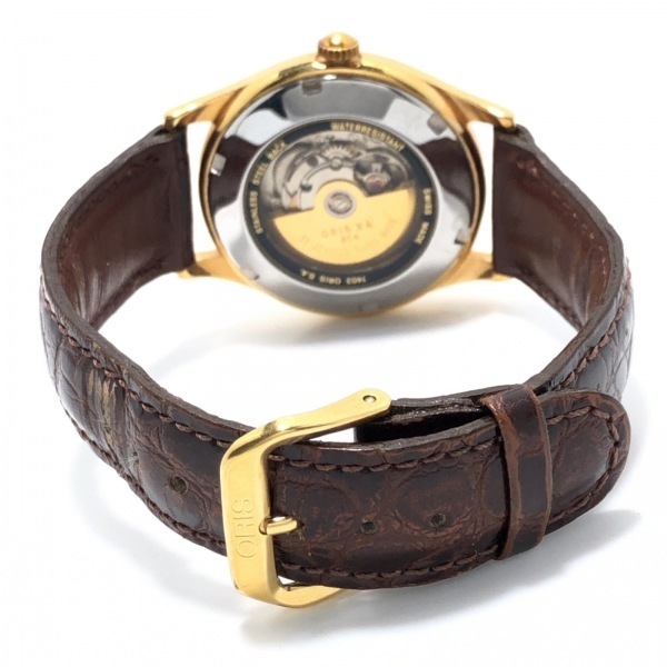 新作モデル 腕時計 オリス ポインターデイト 黒×ゴールド 裏スケ
