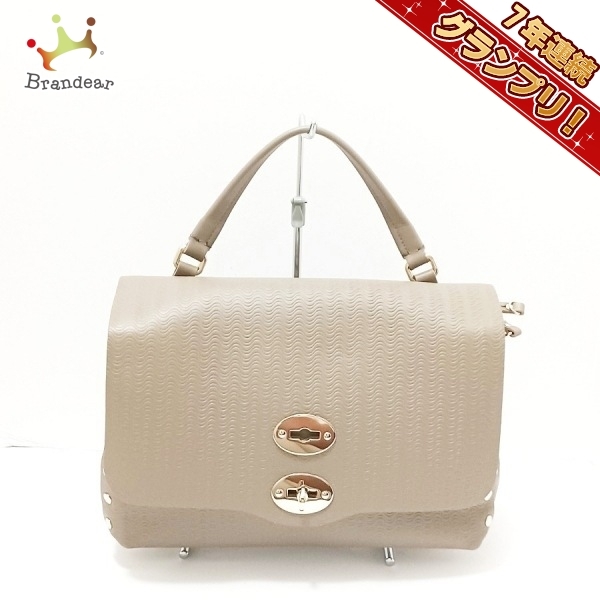 保証書付】 ザネラート ZANELLATO バッグ 美品 スタッズ/2way グレー