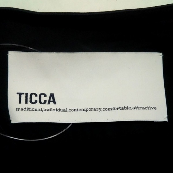 ティッカ TICCA チュニック サイズF - 黒 レディース ノーカラー/七分袖 ワンピース_画像3