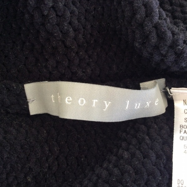 セオリーリュクス theory luxe 長袖セーター サイズ38 M - ダークネイビー×黒 レディース ハイネック トップス_画像3
