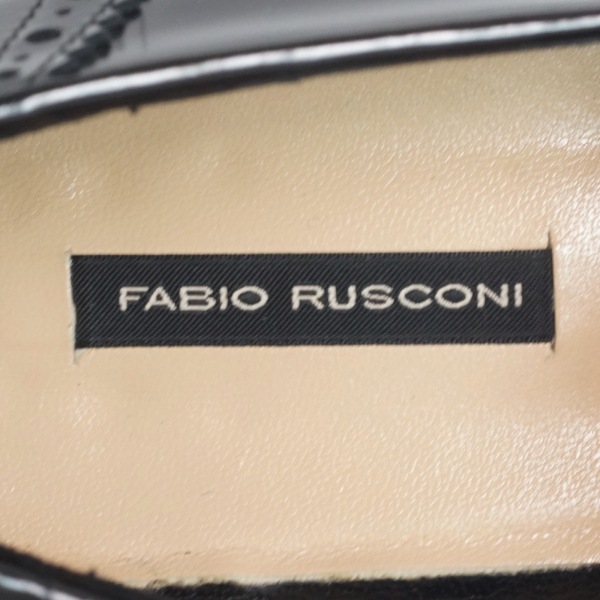 ファビオルスコーニ FABIO RUSCONI ローファー 37 - レザー 黒 レディース ウィングチップ/アウトソール張替済 靴_画像5
