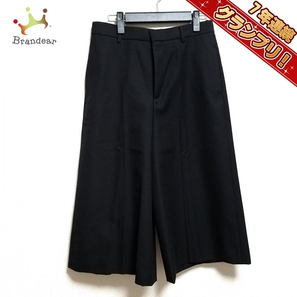 セリーヌ CELINE パンツ サイズ38 M - 黒 レディース クロップド(半端丈) 美品 ボトムス