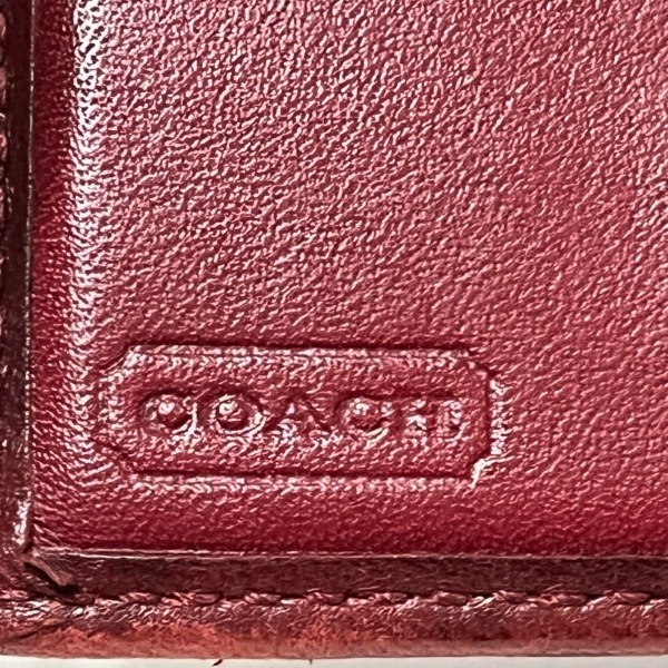 コーチ COACH Wホック財布 - レザー レッド 財布_画像5