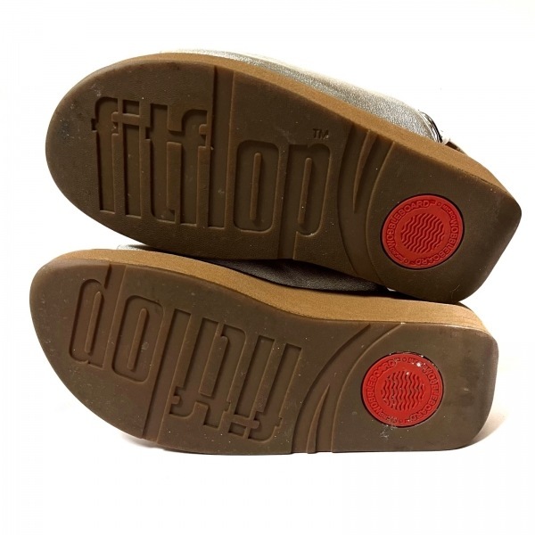 フィットフロップ Fitflop サンダル 23.3 - レザー 白×シルバー×ブラウン レディース 靴_画像4