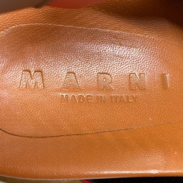 マルニ MARNI サンダル 35 FBMSQ04G01 フスベット クリスクロス レザー レッド レディース 靴_画像5