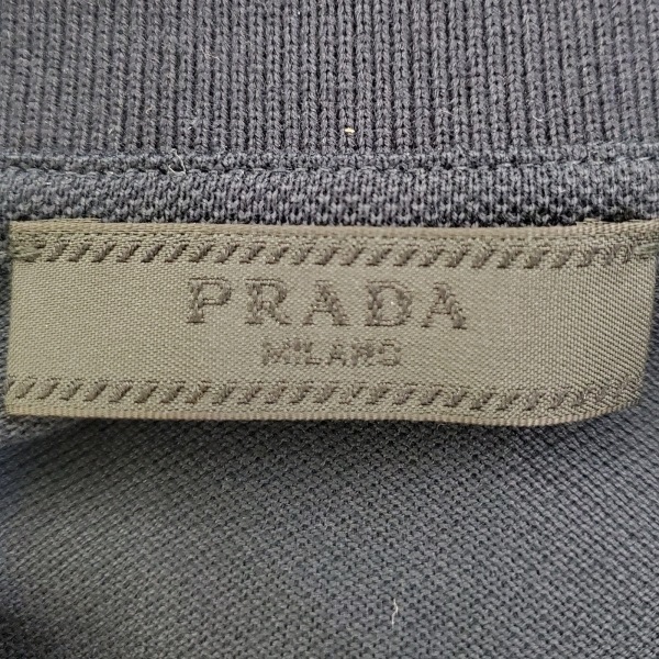 プラダ PRADA 半袖ポロシャツ サイズXL - ダークネイビー×ライトブルー×白 メンズ 美品 トップス_画像3