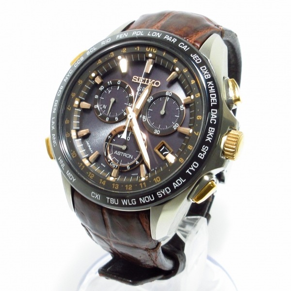SEIKO(セイコー) 腕時計■美品 アストロン 8X82-0AB0-1 メンズ 革ベルト ダークブラウン_画像2
