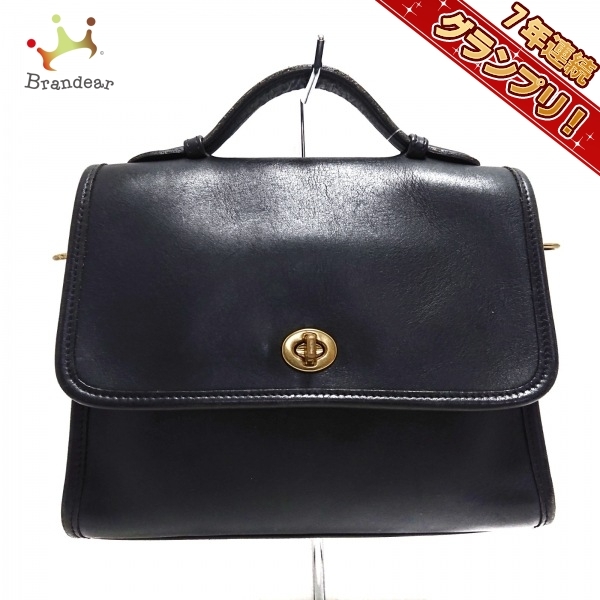 素晴らしい 美品【Coach】 本革ハンドバッグ ダブルハンドル ジップ