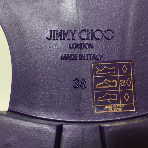 ジミーチュウ JIMMY CHOO レインブーツ 38 - ラバー パープル レディース 美品 靴_画像6