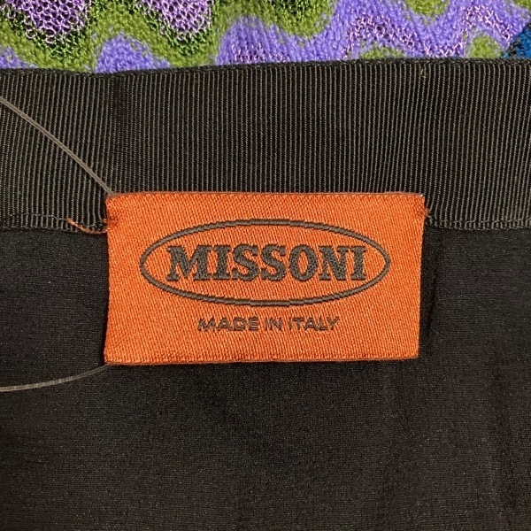 ミッソーニ MISSONI スカート サイズ48 XL - 黒×マルチ レディース ひざ丈 ボトムス_画像3