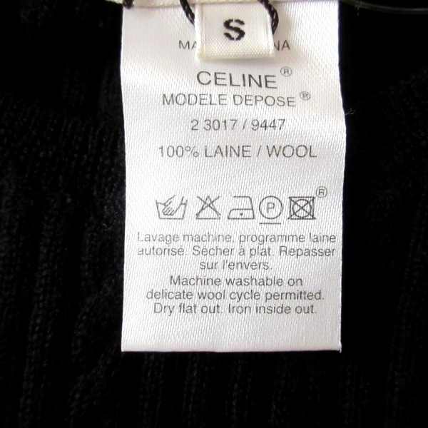 セリーヌ CELINE 七分袖セーター サイズS - 黒 レディース クルーネック 美品 トップス_画像5
