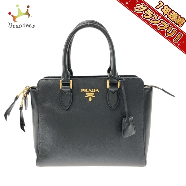 プラダ PRADA ハンドバッグ 1BA113 - サフィアーノレザー 黒 美品 バッグ_画像1