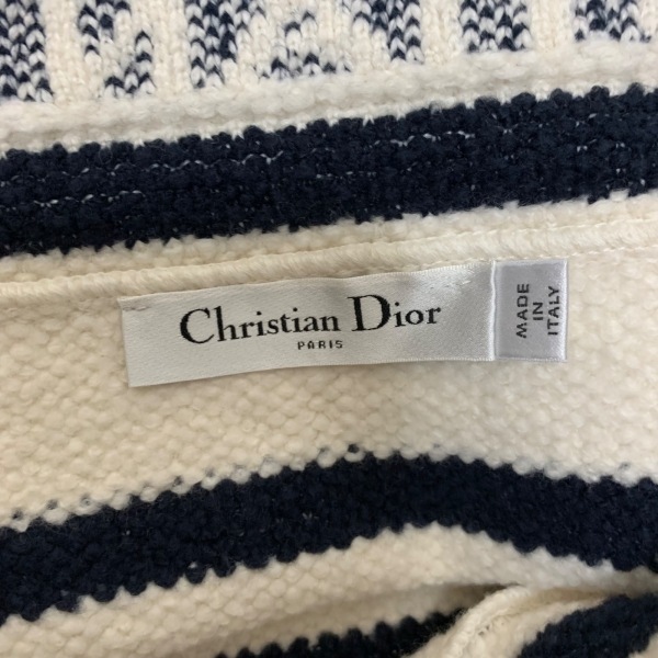 ディオール/クリスチャンディオール DIOR/ChristianDior スカート サイズ42 L 314J03AM726 - 白×ダークネイビー レディース 美品 ボトムス_画像3