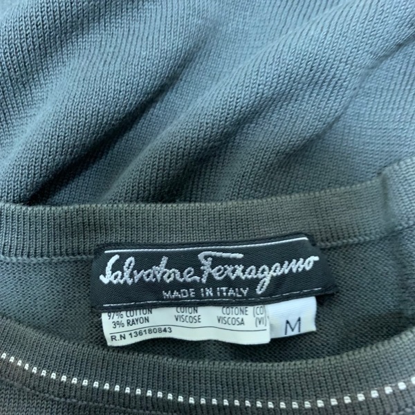 サルバトーレフェラガモ SalvatoreFerragamo 半袖カットソー サイズM - カーキ レディース トップス_画像3