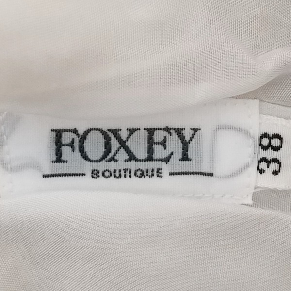 フォクシー FOXEY サイズ38 M - アイボリー×黒 レディース クルーネック/ノースリーブ/ロング ワンピース_画像3