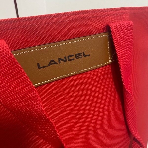 ランセル LANCEL トートバッグ - ナイロン×レザー レッド×ブラウン バッグ_画像8