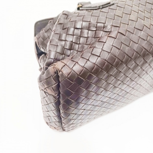 ボッテガヴェネタ BOTTEGA VENETA ハンドバッグ 179321 イントレチャート レザー ダークブラウン バッグ_画像5