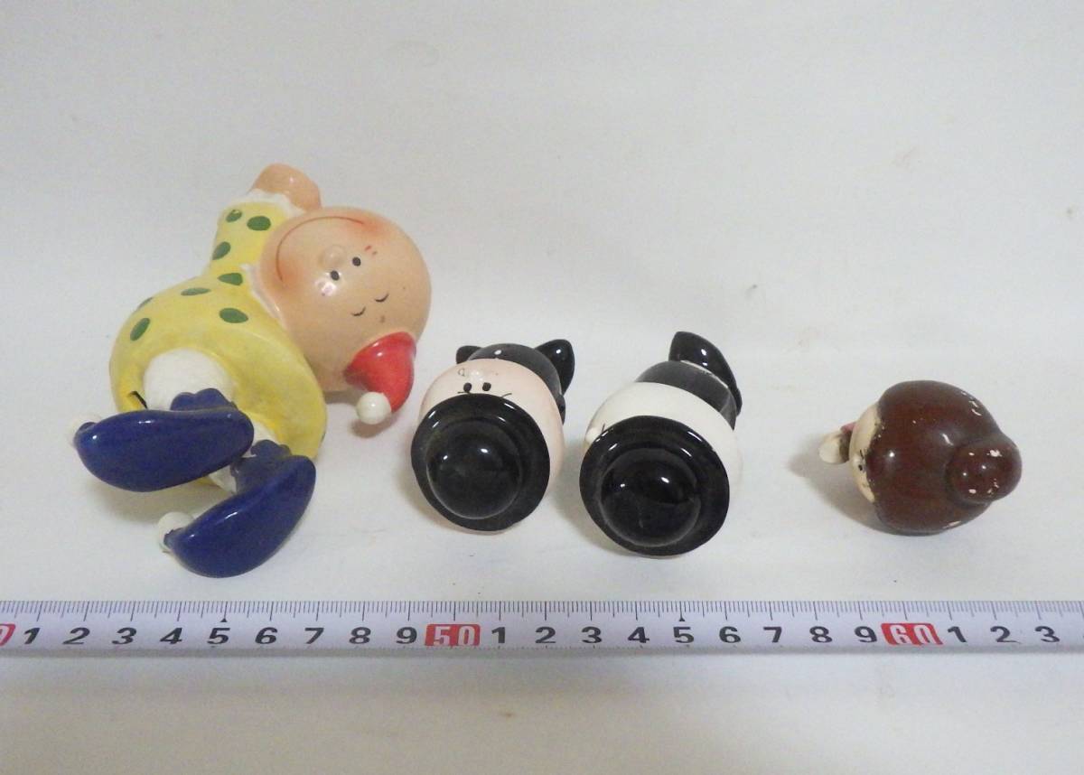 人気ブランドバ40代 陶器製 ☆レア☆希少☆当時物 ほのぼの君 佃 人形 おとめちゃん キャラクター