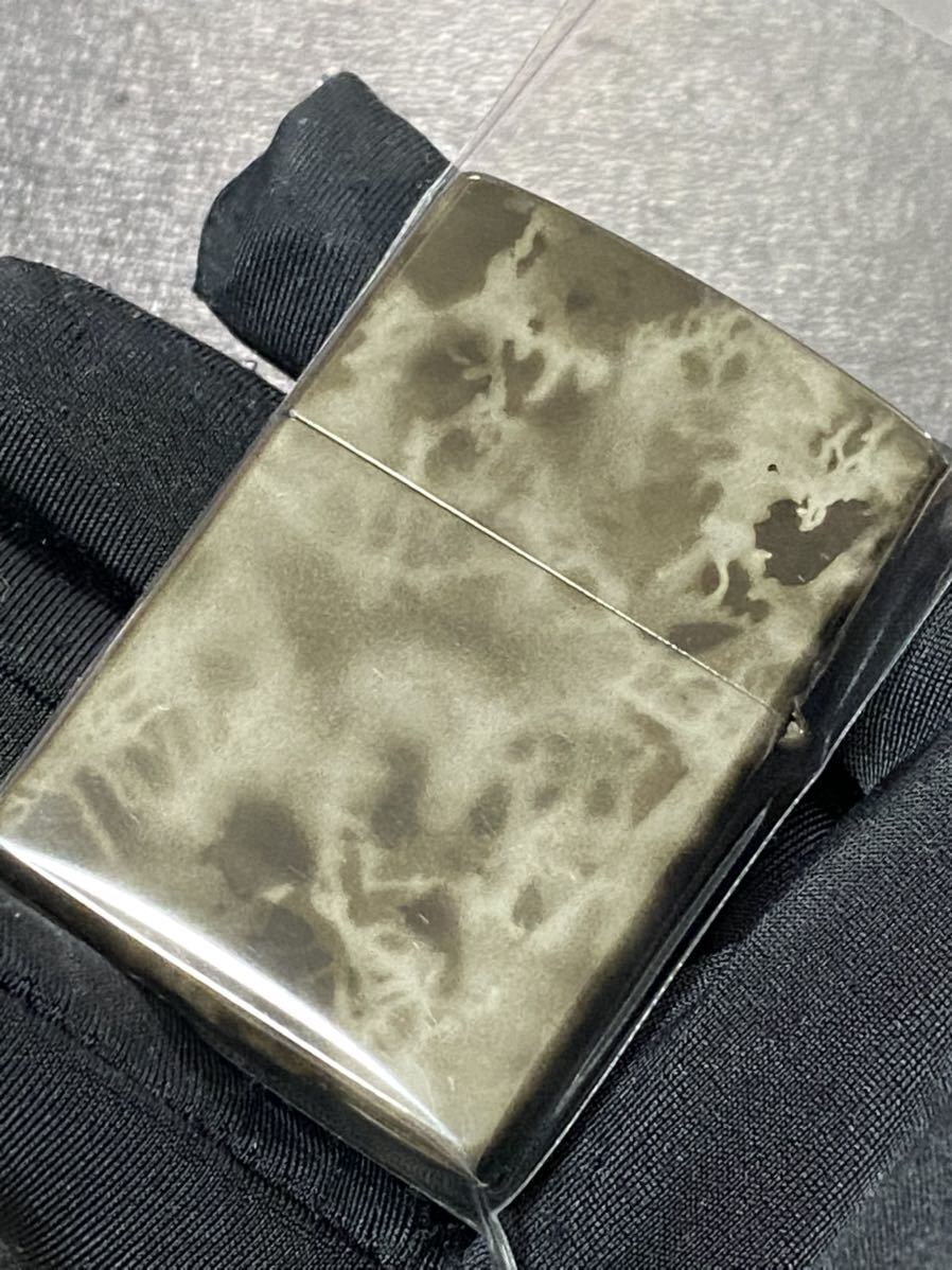 zippo マーブル ヴィンテージ 特殊加工 希少モデル 1997年製 シルバーインナー 1998年製 ケース 保証書付き_画像4