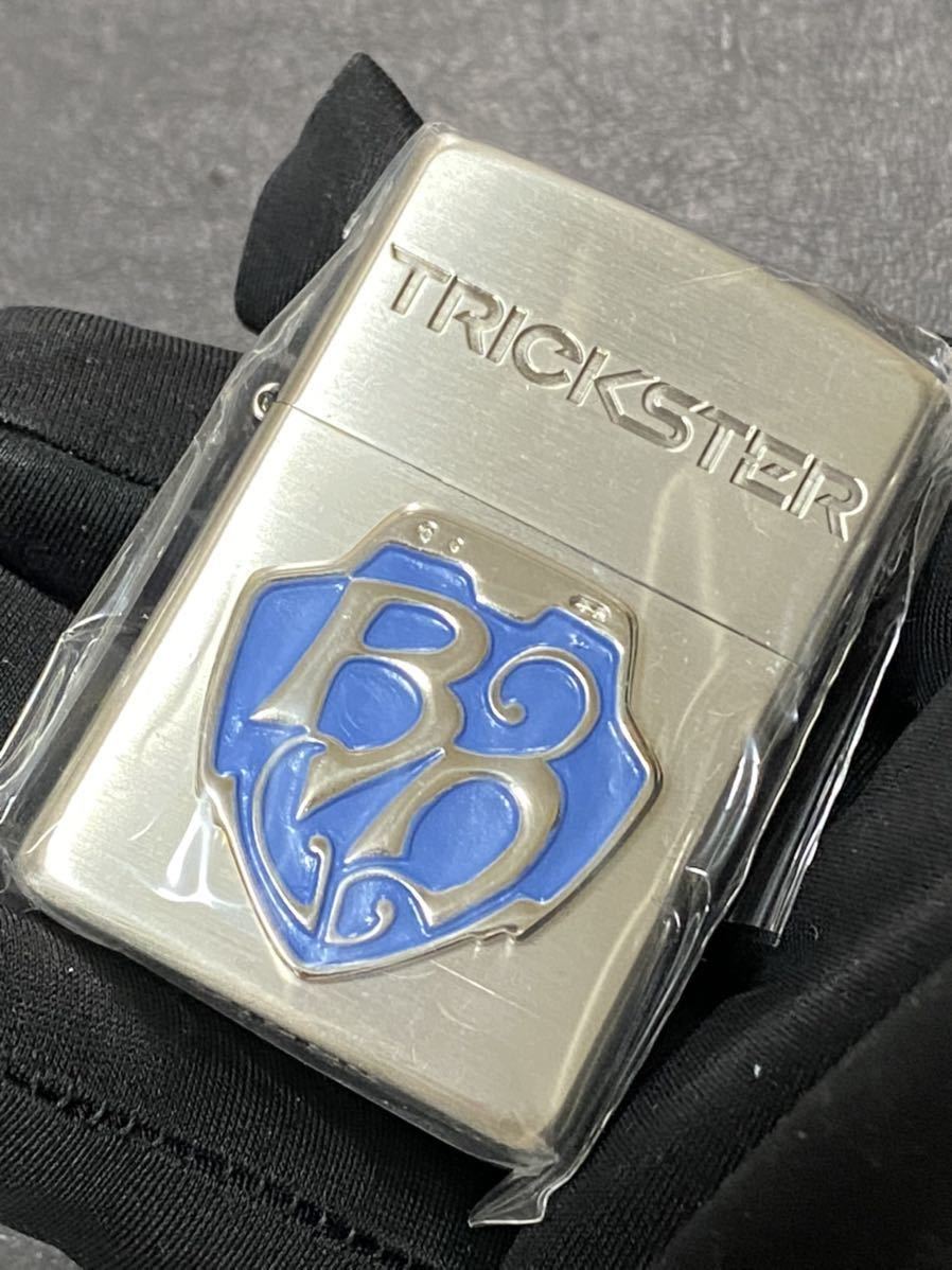 zippo トリックスター 立体メタル ブルー 両面加工 希少モデル 2016年製 ☆ TRICKSTER BLUE ケース 保証書付き_画像2