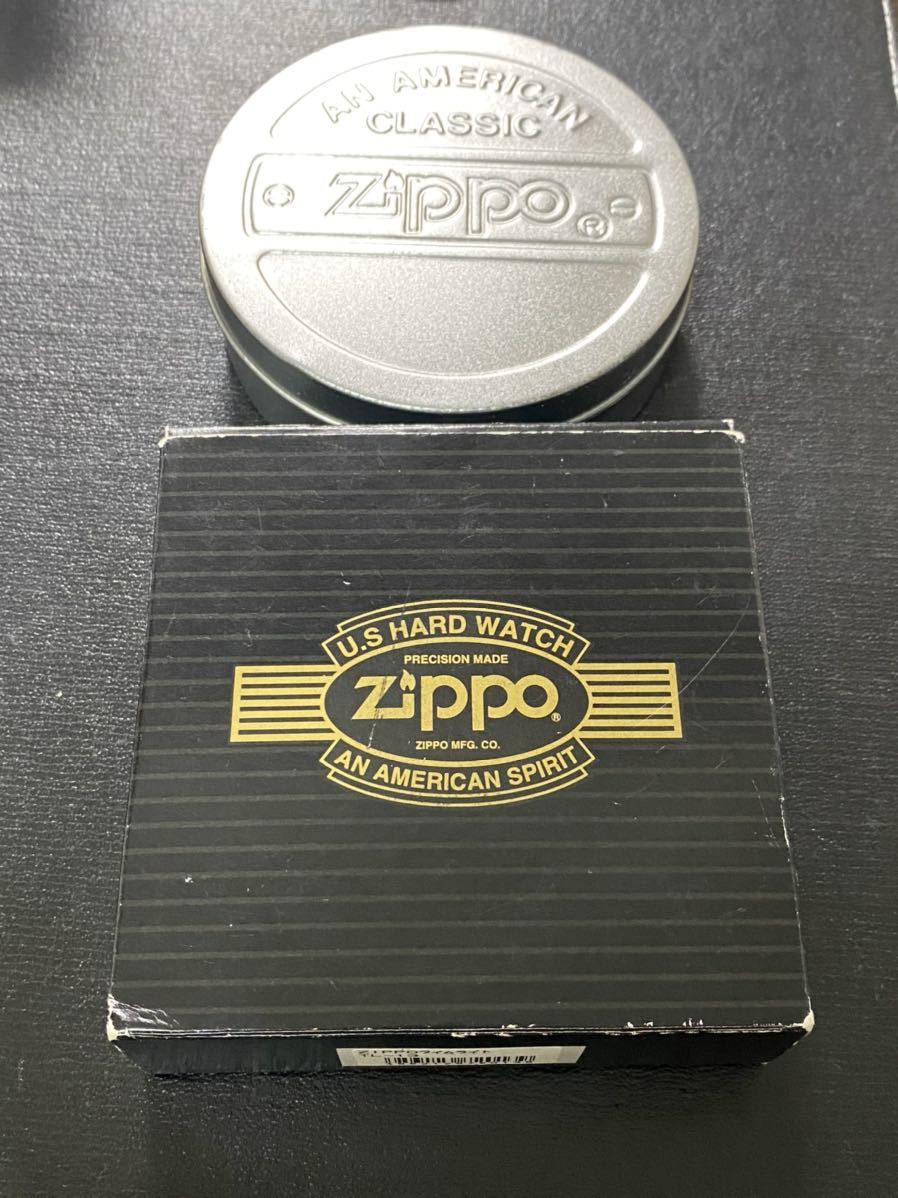 zippo タイムライト 文字盤 パール シルバー 希少モデル ヴィンテージ 1998年製 TIME LIGHT U.S. Traditional 専用缶ケース 保証書付き