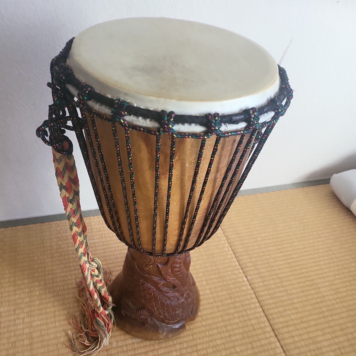  Africa этнический музыкальный инструмент ударные инструменты ударный инструмент Jean be высота примерно 60 см диаметр 30 см 