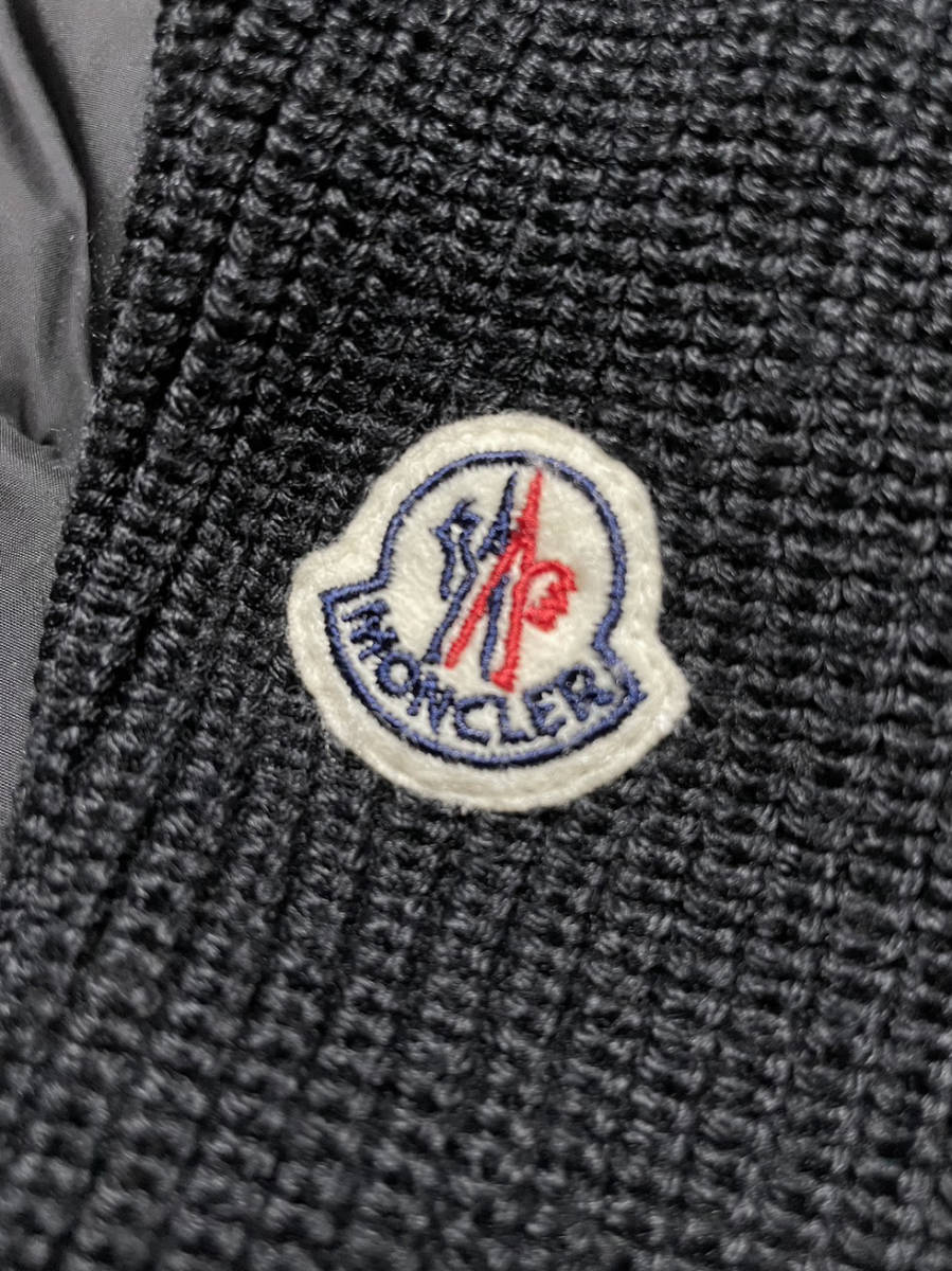 正規品 MONCLER CARDIGAN TRICOT モンクレール ニット カーディガン ダウンジャケット ブラック サイズ3XL XXXL*パーカー コート ベスト_画像3