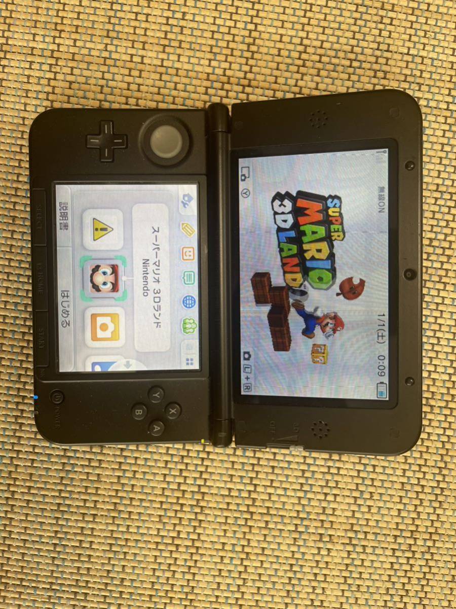 ニンテンドー3DSLL 本体 ブルー×ブラック 任天堂 動作確認済 3DS LL 本体 通電 動作確認済み Nintendo _画像9