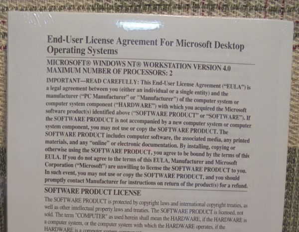 （English）英語版 WindowsNT 4.0 Workstation （プロダク ト付）／サービスパック5あり_画像4