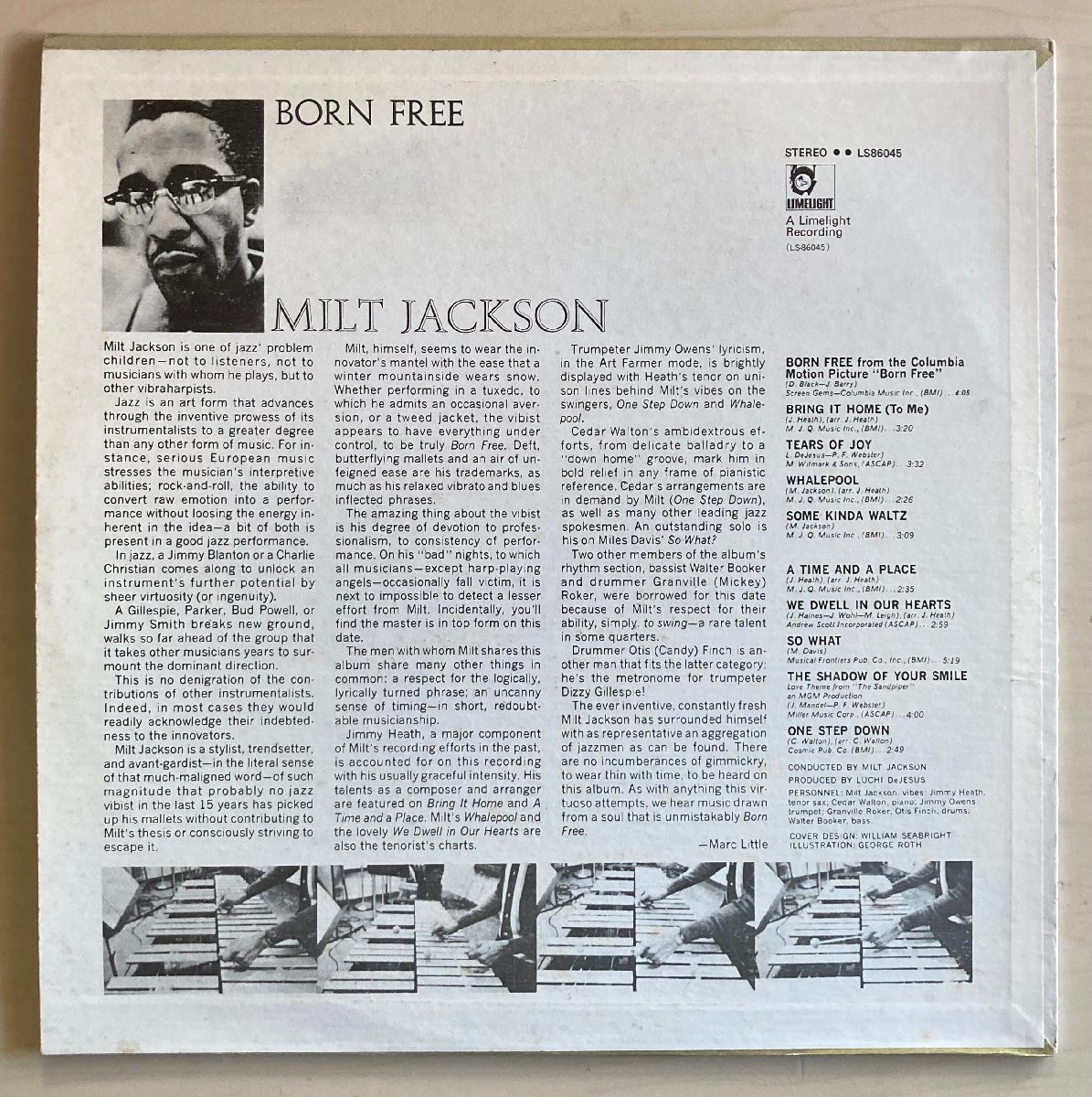 LPA22451 ミルト・ジャクソン MILT JACKSON / BORN FREE 輸入盤LP USAの画像2