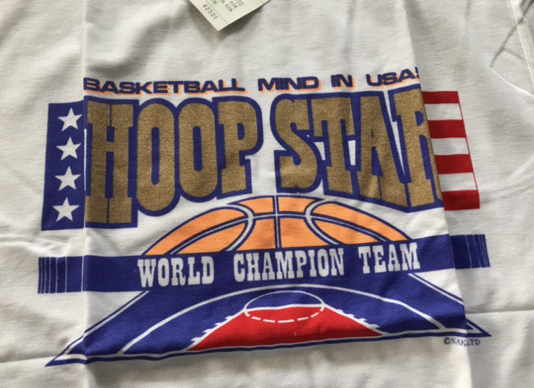 当時物　未使用　デッドストック　HOOP HAVEN SAKAI　半袖Tシャツ　丸首　バスケットボール　品番：HS-23　サイズ：LL　　TM9872_画像4