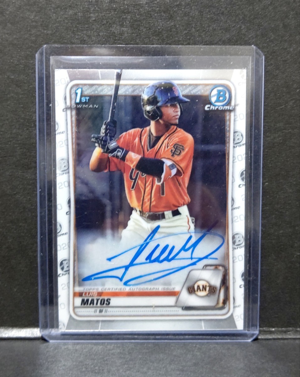 超歓迎】 【Luis 直筆サイン オート Giants Auto Chrome Bowman Matos