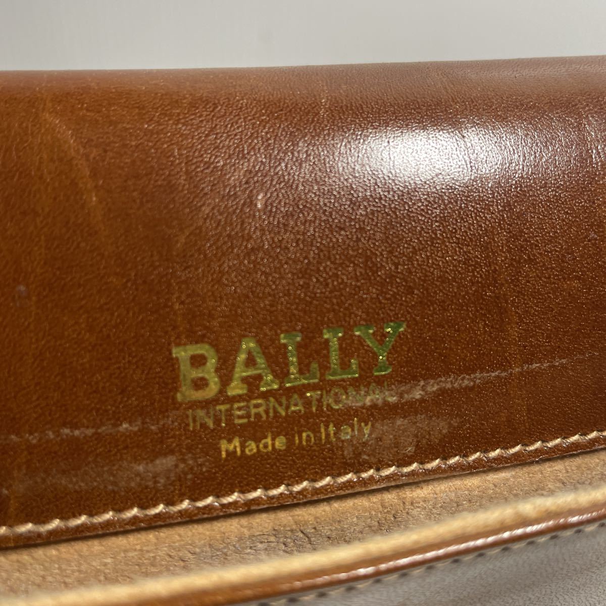 BALLY バーリークラッチバッグ 書類バッグ 本革 茶 ブラウンヌメ革_画像9