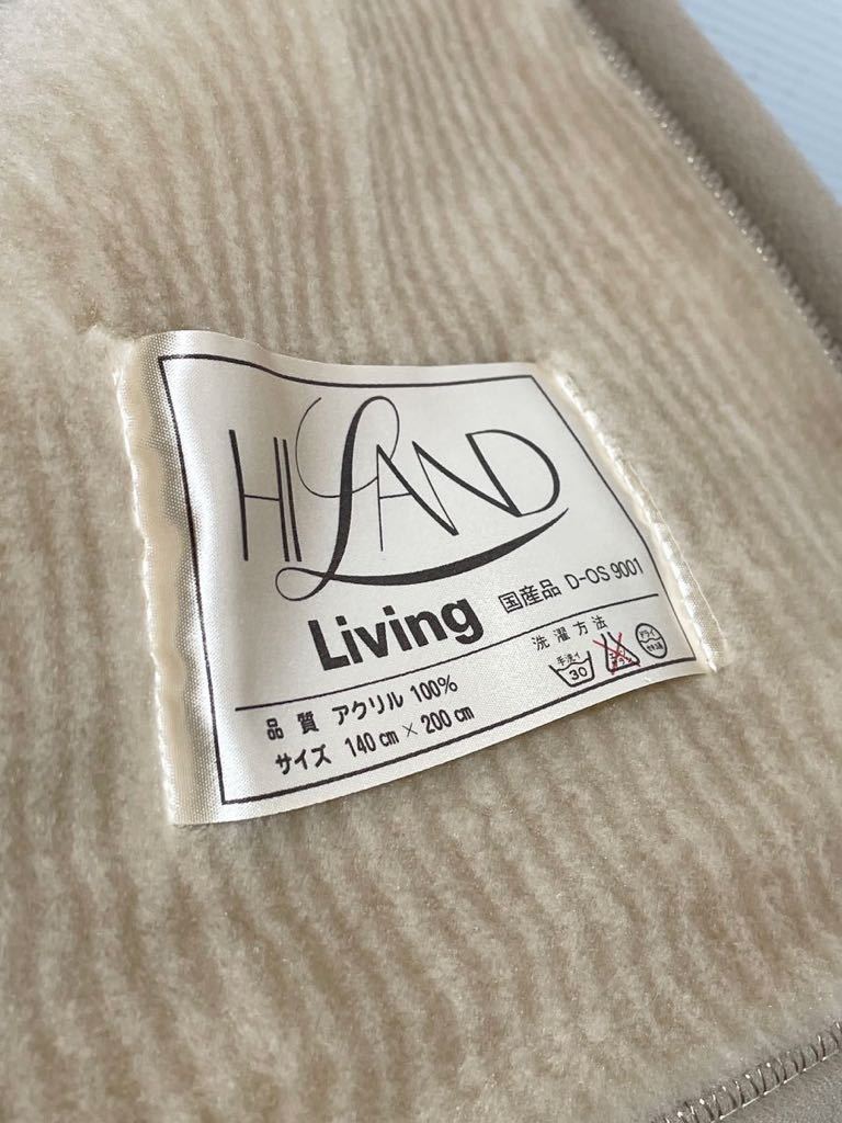  new goods #HILAND Livings one color blanket 140x200cm acrylic fiber 100% made in Japan 