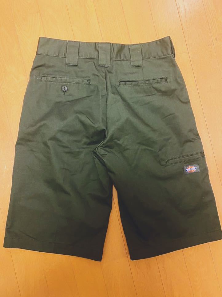 W28Dickies 42283ダークグリーン深緑 スケーターフェスファッション 短パンワークパンツディッキ_画像2