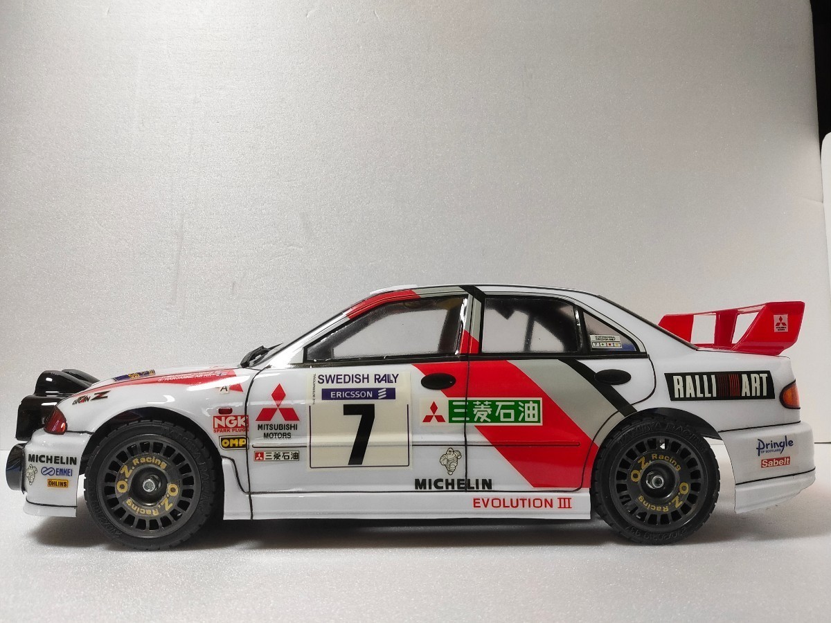 ABCホビー 01スーパーボディミツビシ・ランサーエボリューションIII（WRCラリーVer.）塗装済 未走行 LED点灯 TT02 TT01 XV02 XV01 _画像3