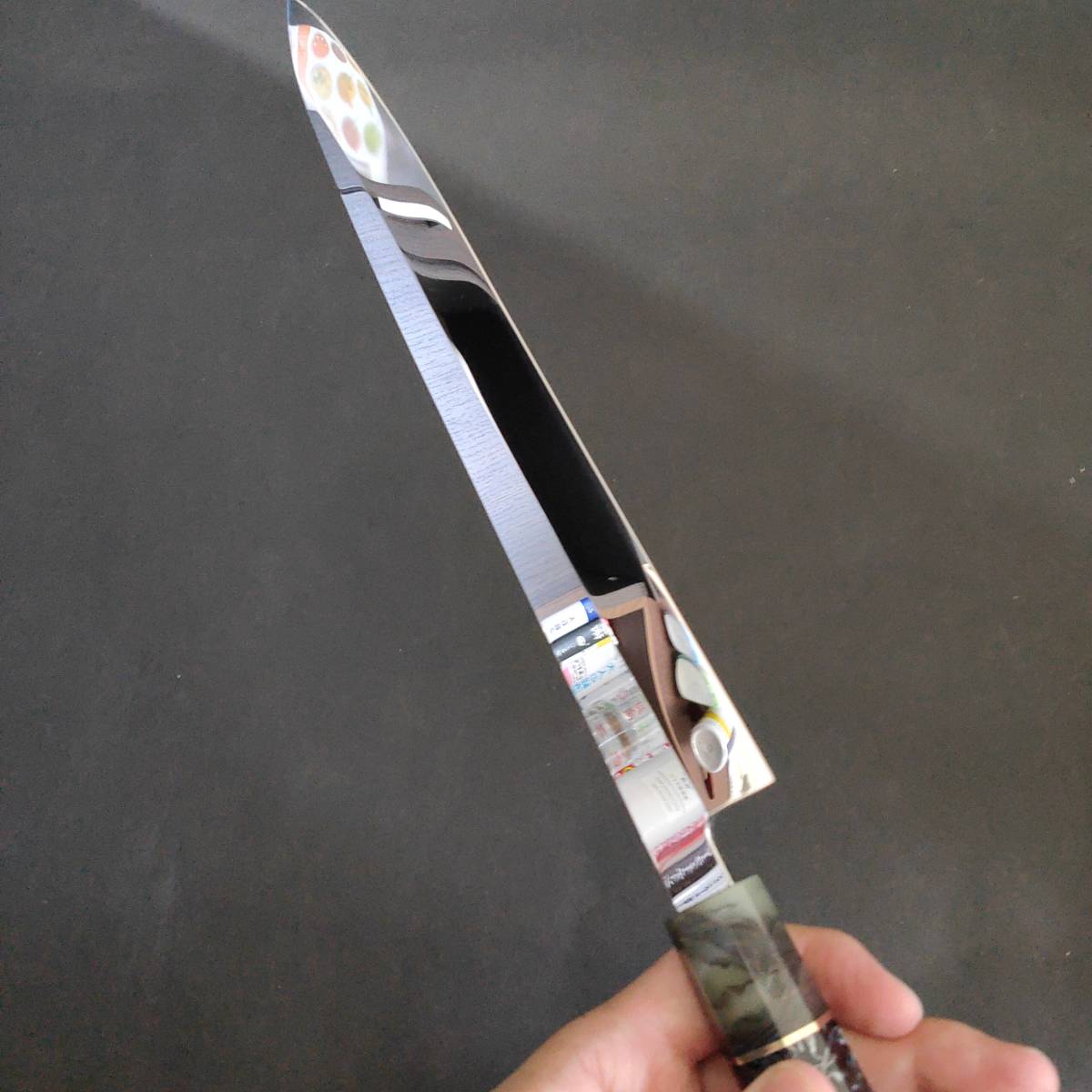 限定品】ウルトラ鏡面仕上げステン本焼V金10号柳刃包丁270mm【雷光