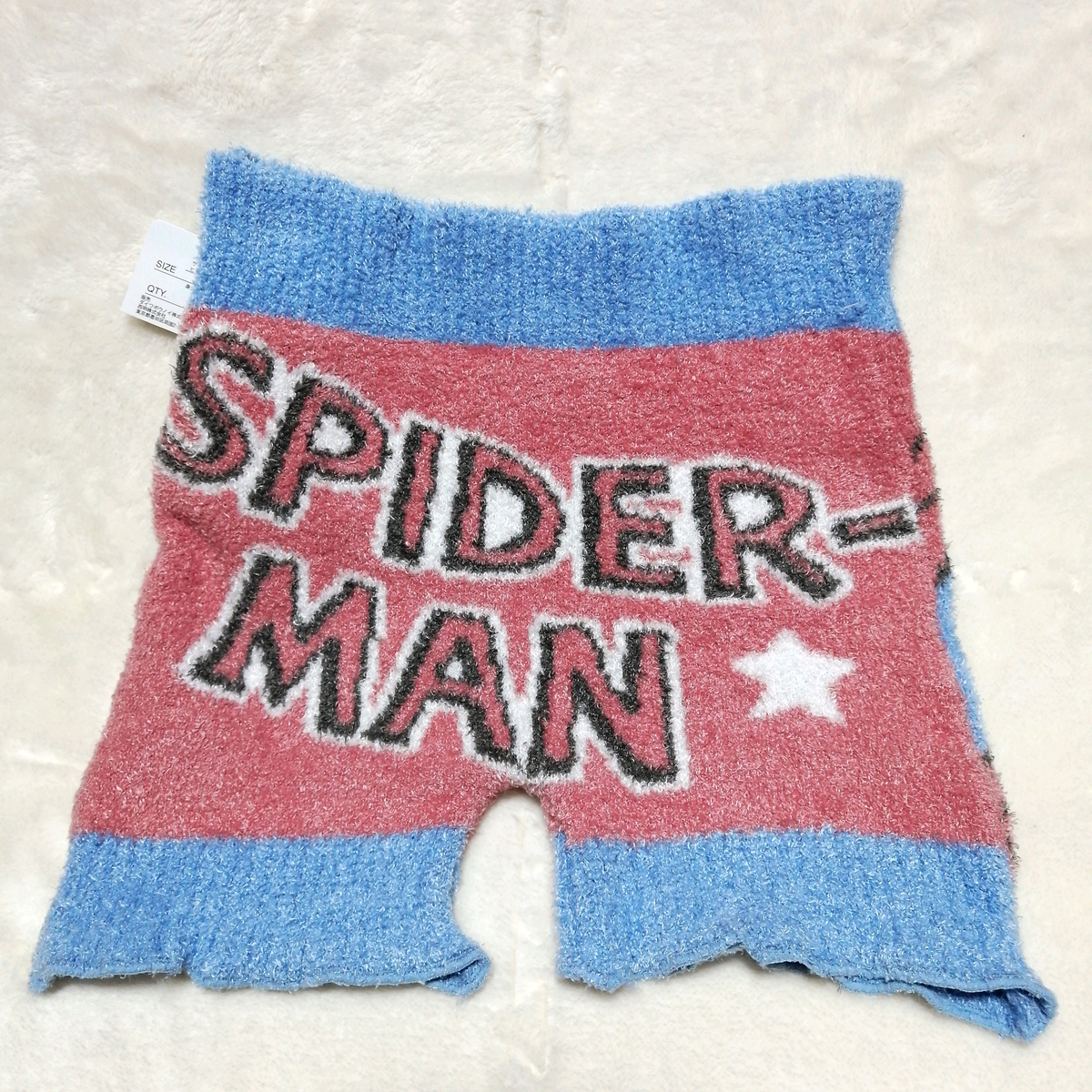 スパイダーマン マーベル ふわふわパンツ M-L あったかパンツ もこもこパンツ 雑貨 レディース キャラクター 毛糸のパンツ_画像3