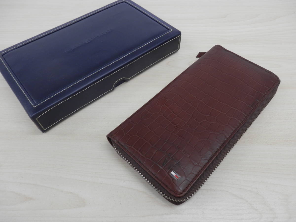 トミーヒルフィガー TOMMY HILFIGER 財布 長財布 ラウンドファスナー メンズ レザー WALLET ブラウン 31TL400003-200 財布【TM75】