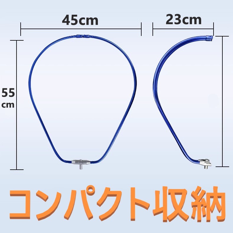 5.5M ランディングネット 折りたたみ ラバーネット タモ たもの柄 たも網 新品 送料込み_画像7