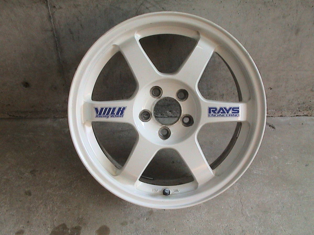 RAYS TE37C、7JJ×16、オフセット+46、PCD100、ホワイト◆4本セット、中古品◆VOLK Racing_画像2