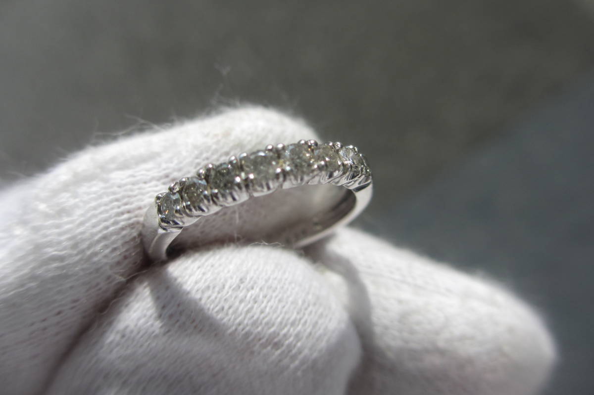 K10 10金 リング 指輪 8号 ダイヤモンド 8石（0.30ct）付き 総重量 1.3ｇ USED ダイアモンド_画像1