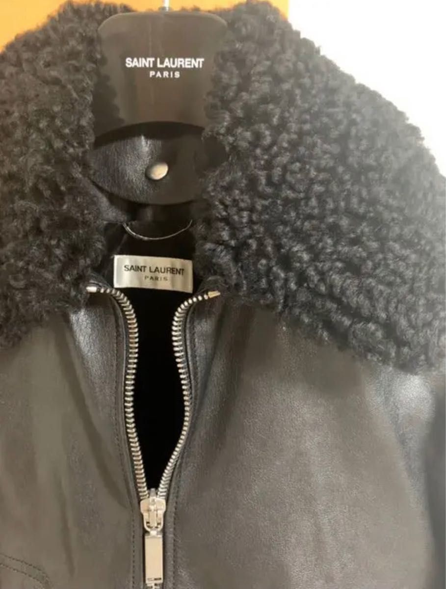 Saint Laurent フライトジャケット 羊革 レザージャケット Saint Laurent フライトジャケット 羊革 レザージャケット