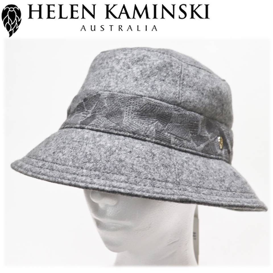 《HELEN KAMINSKI ヘレンカミンスキー》新品 【MAGRITTE】幾何学模様バンド ウールバケットハット ONEサイズ(調整可能)A8883