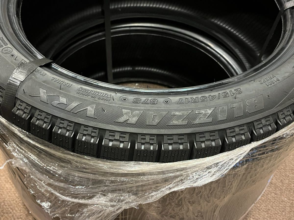 215/45R17 ブリザック　2本 VRX 関東関西送料3080円　新品未使用　2021年製　ブリジストン　スタッドレス 室内保管　ブリヂストン_画像5