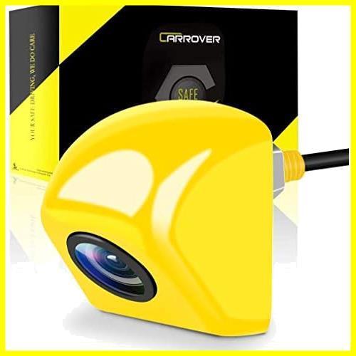 ★イェロー黄★ 60万画素数 IP69の防水レベル 12V リアカメラ ネジでナンバープレート取付車載カメラ バックカメラ ROVER 黄色 CAR_画像1