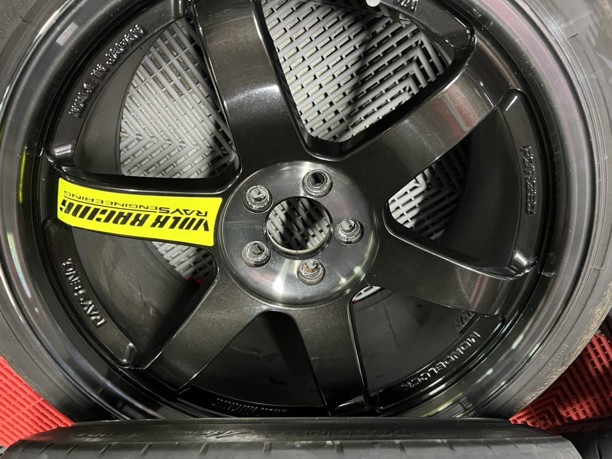 RAYS TE37SL 9.5J+45 VRカラー　ブラック　最終オーダー品　蛍光ステッカー　VOLKRACING_画像8